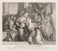 KG 14692
<br/>
Mystiek huwelijk van de heilige Catherina
<br/>
<em>Hortemels, Frederic Eustache (1680/88-1738)</em>